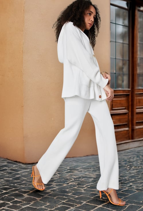 Women Knit Wide Leg Trousers