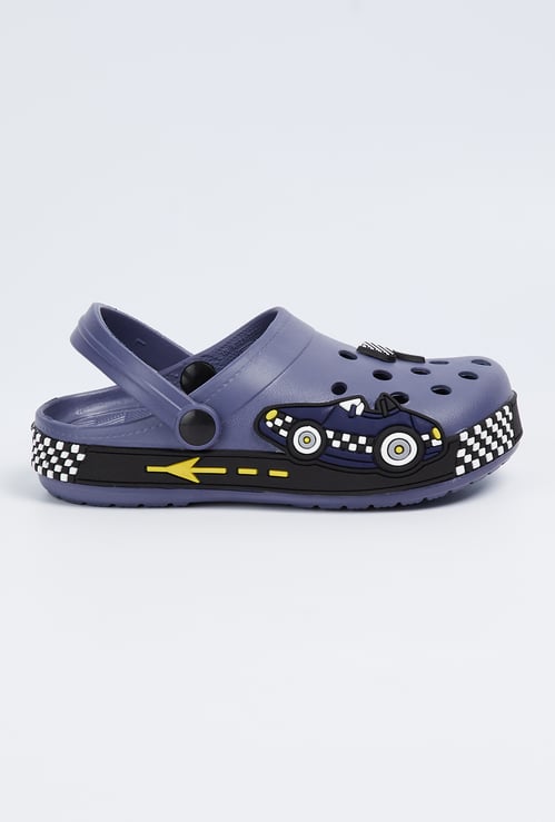 Boys Clogs with Decorative Foxing