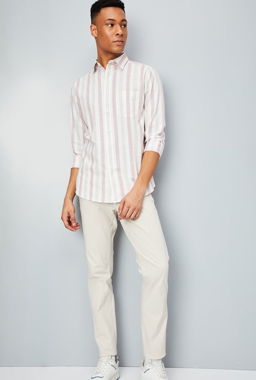 Men Striped Slim Fit Shirt