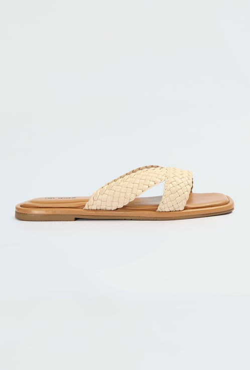 Women Braided Strap Flats