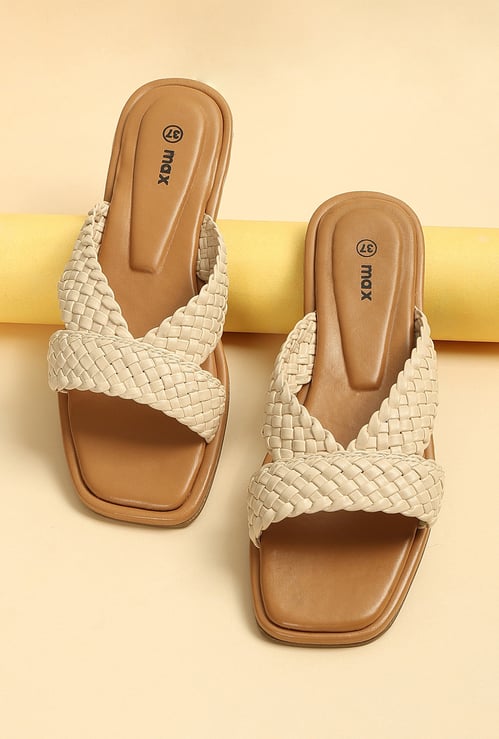 Women Braided Strap Flats