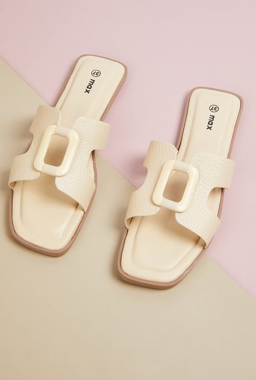 Women Slip-On Buckle Flats