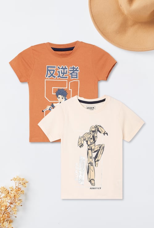 Boys Printed T-shirt - Pack of 2