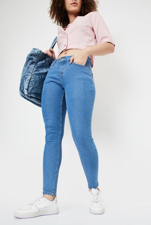 Women Washed Skinny Fit Jeans