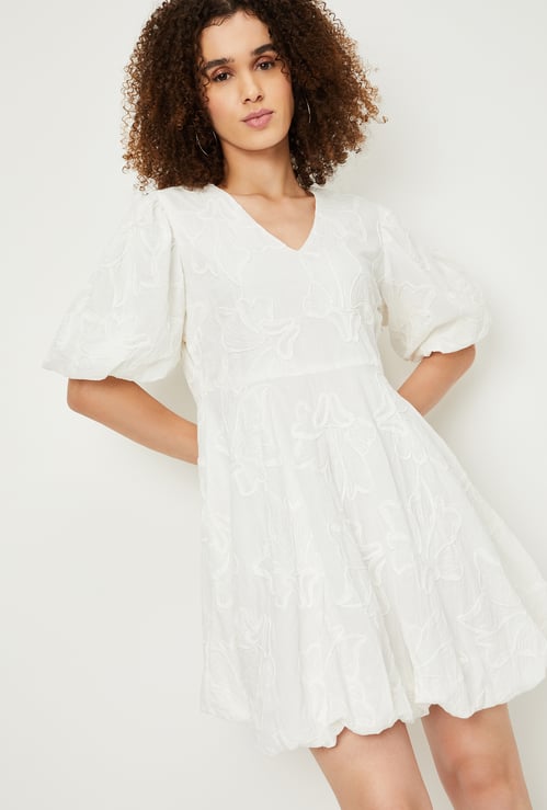 Kalki x Max Women Embroidered Bubble Hem Dress