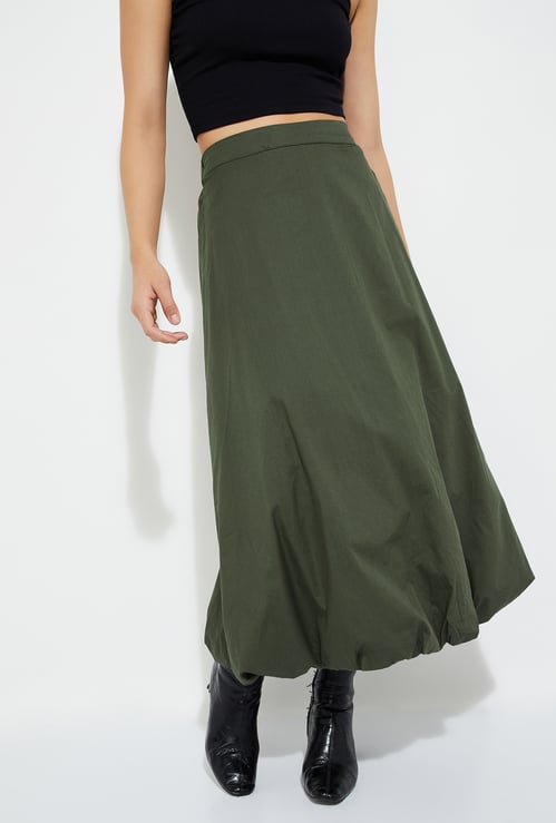 URB_N Women Solid Bubble Skirt