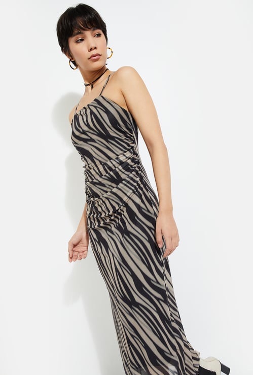 URB_N Women Ruched Strappy Dress