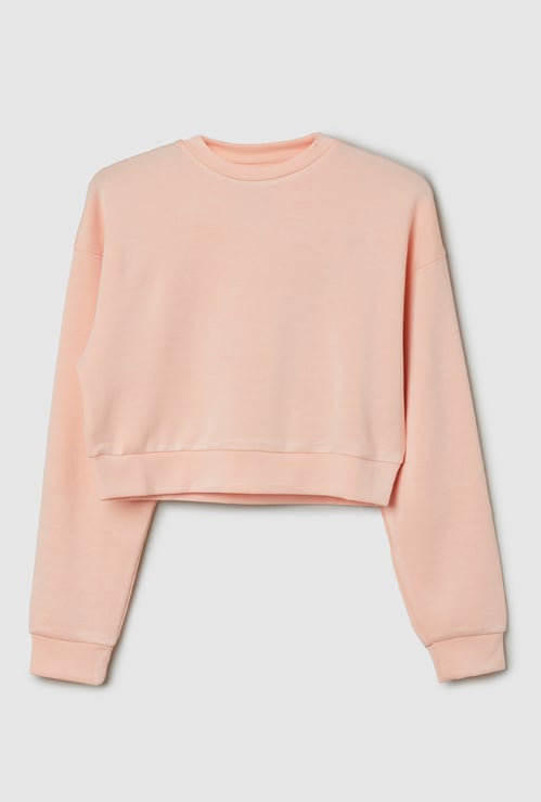 Girls Solid Sweatshirt