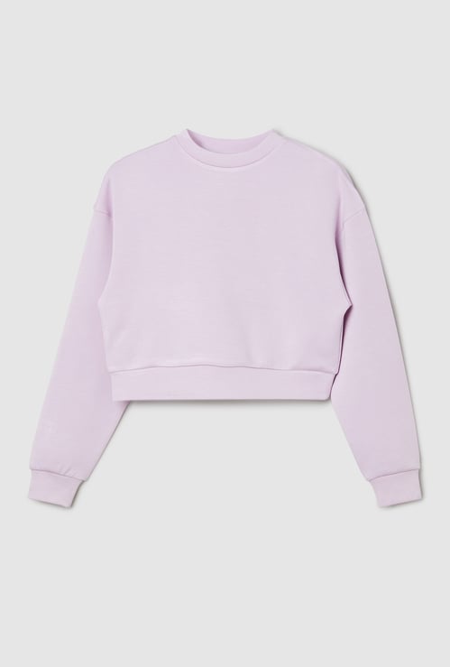 Girls Solid Sweatshirt