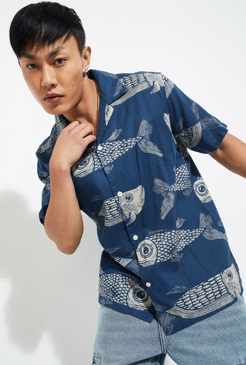 URB_N Men Relaxed Fit Printed Resort Shirt