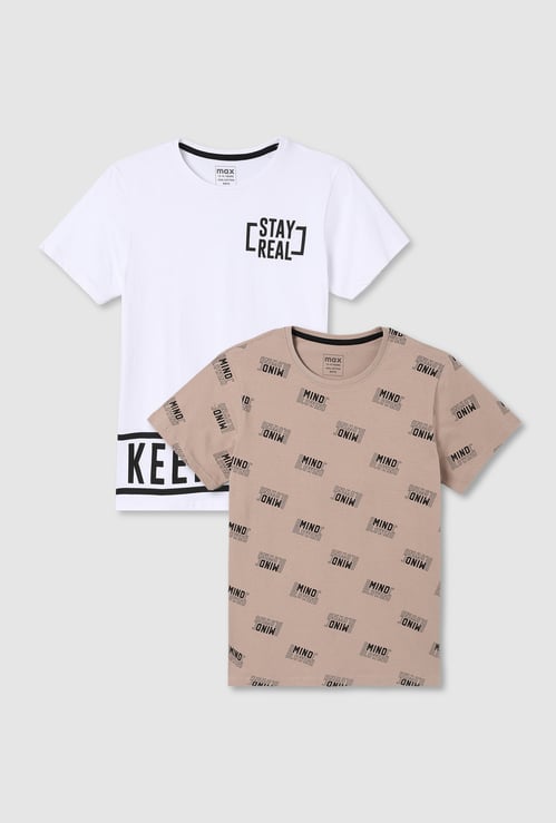 Boys Printed T-shirt - Pack of 2