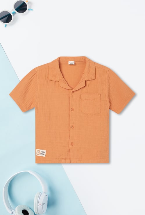 Boys Solid Resort Shirt