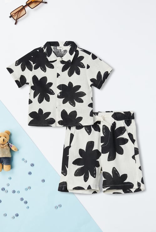 Boys Printed Shorts Set