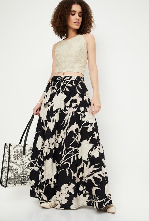 Kalki x Max Women Floral Printed Maxi Skirt