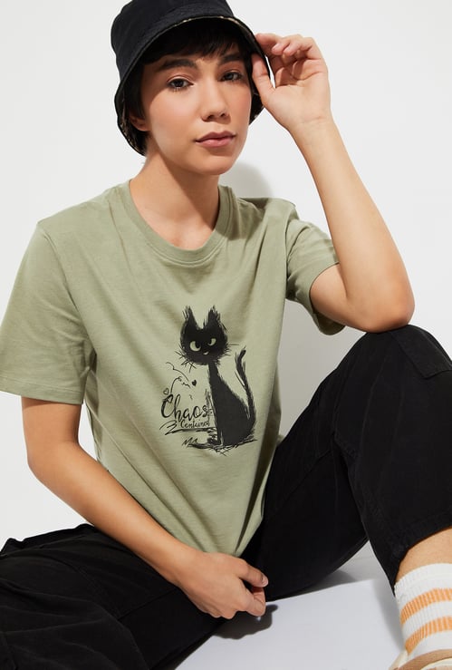 URB_N Women Relaxed Fit Graphic T-shirt