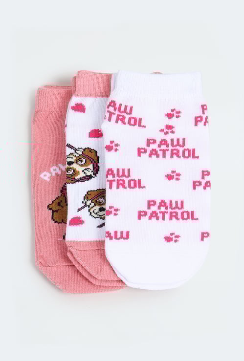 Girls Paw Patrol No-Show Socks - Pack of 3