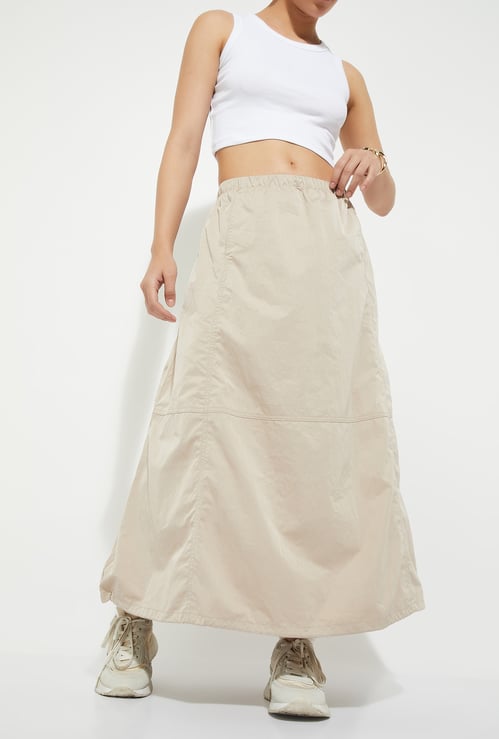 URB_N Women Solid Maxi Skirt