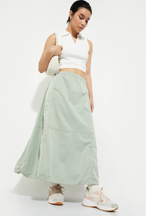 URB_N Women Solid Maxi Skirt