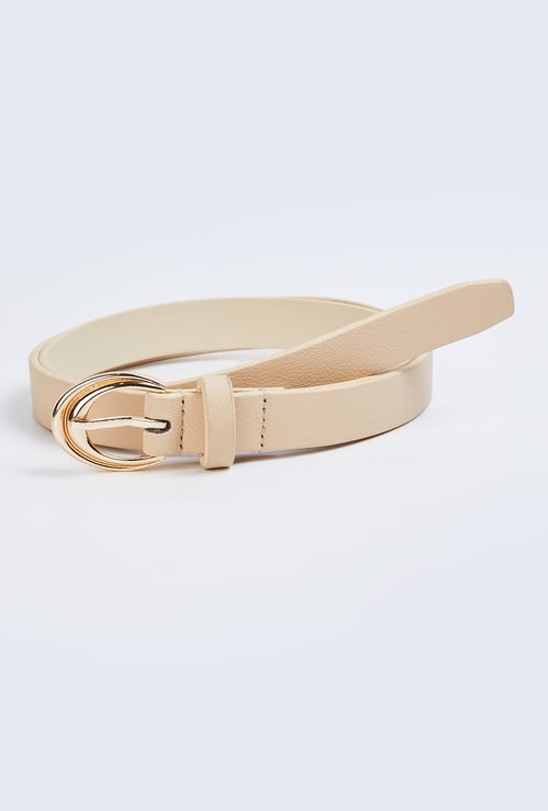 Women Textured Slim Belt