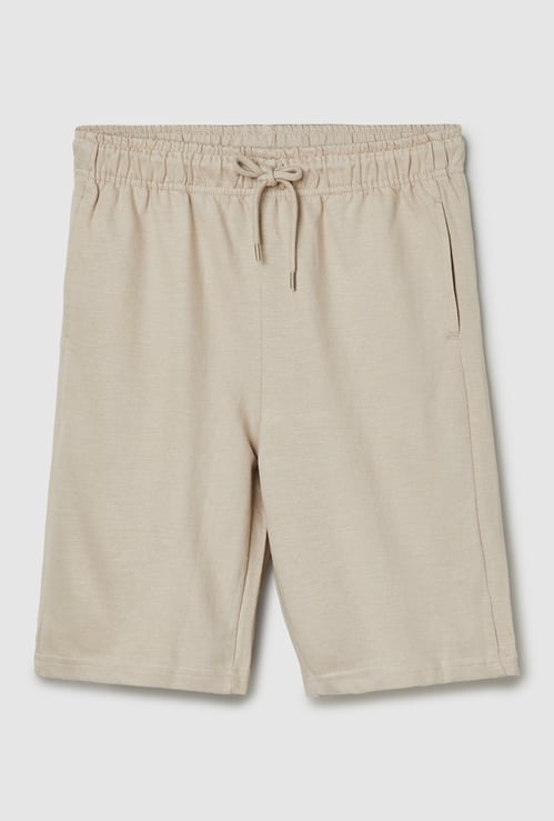 Boys Solid Knit Shorts