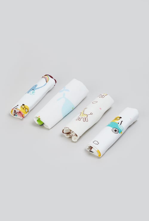 Kids Printed Handkerchief - Pack of 4