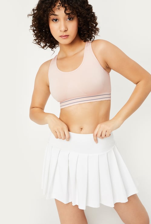 Women Solid Sports Bra