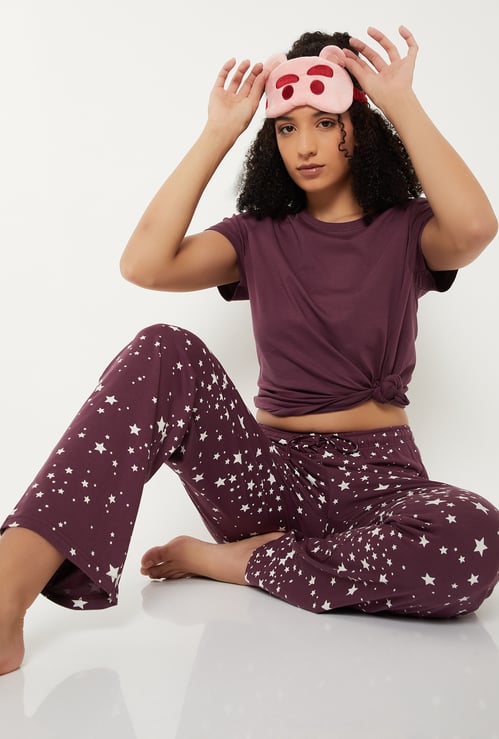Women Star Print PJ Set