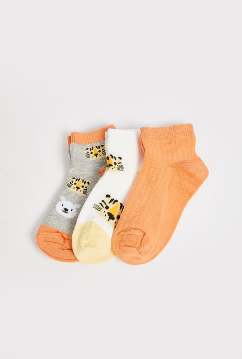 Boys Patterned Knit Socks - Pack of 3