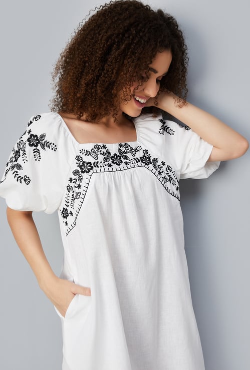 Kalki x Max Women Embroidered A-line Dress