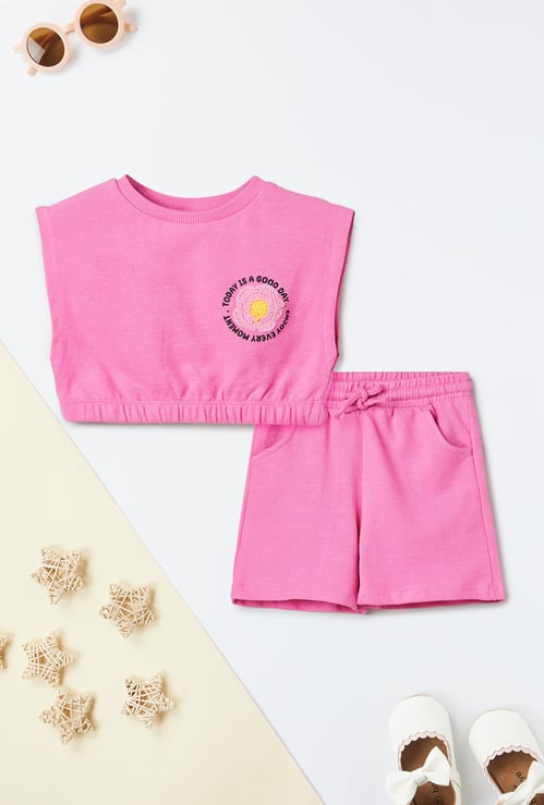 Girls Knit Top with Shorts