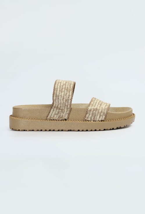 Women Textured Straps Flatforms