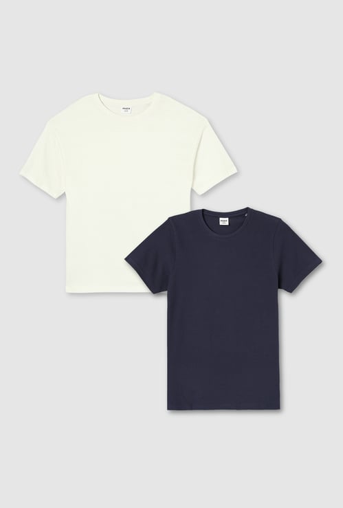 Boys Solid T-shirt - Pack of 2