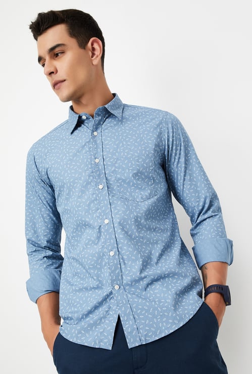 Men Printed Slim Fit Shirt