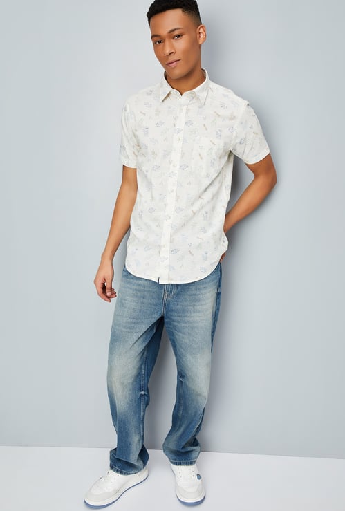 Men Printed Slim Fit Shirt