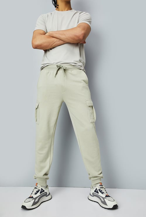 Men Solid Cargo Joggers