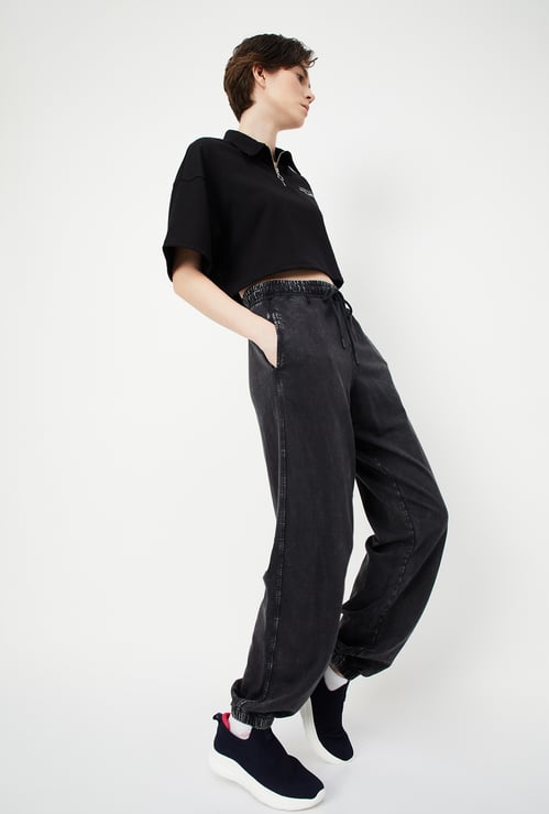 Women Acid Washed Athleisure Joggers
