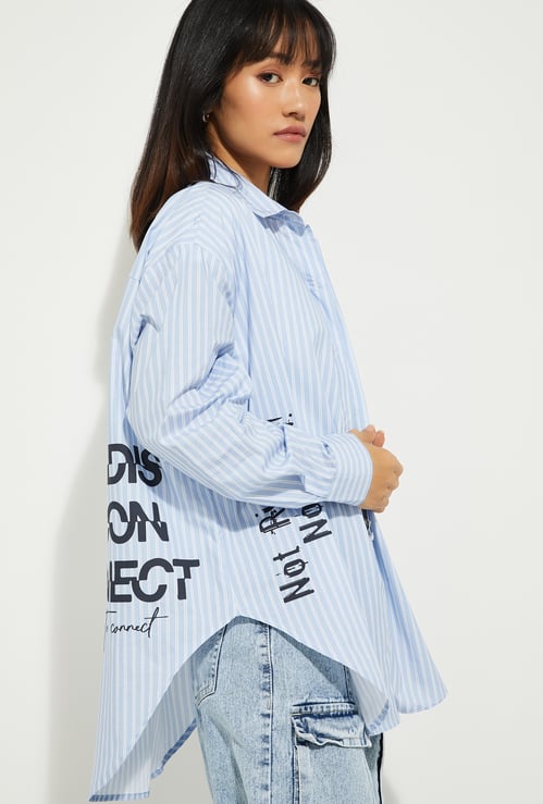 URB_N Women Striped Loose Fit Shirt