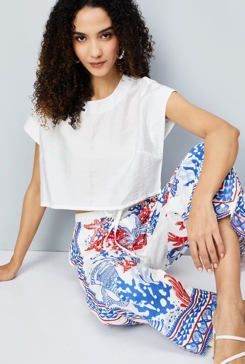 Kalki x Max Women Solid Crop Top