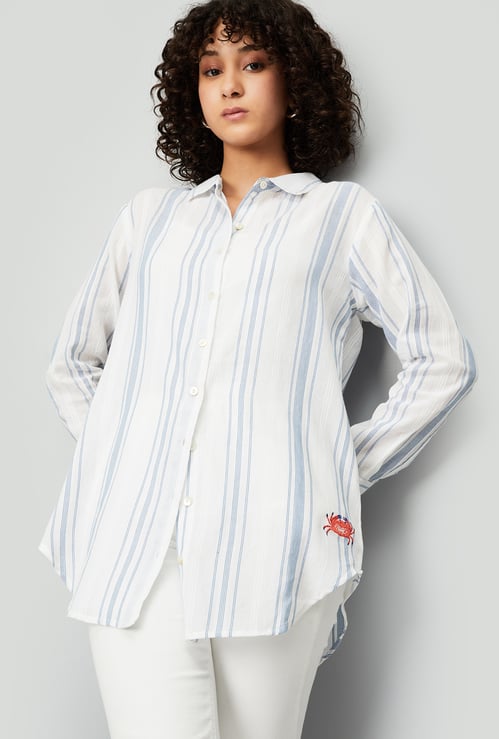 Kalki x Max Women Striped Longline Shirt