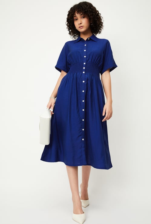 Kalki x Max Women Solid Shirt Dress