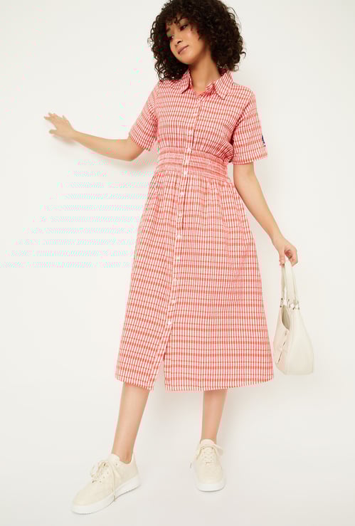 Kalki x Max Women Checked Shirt Dress