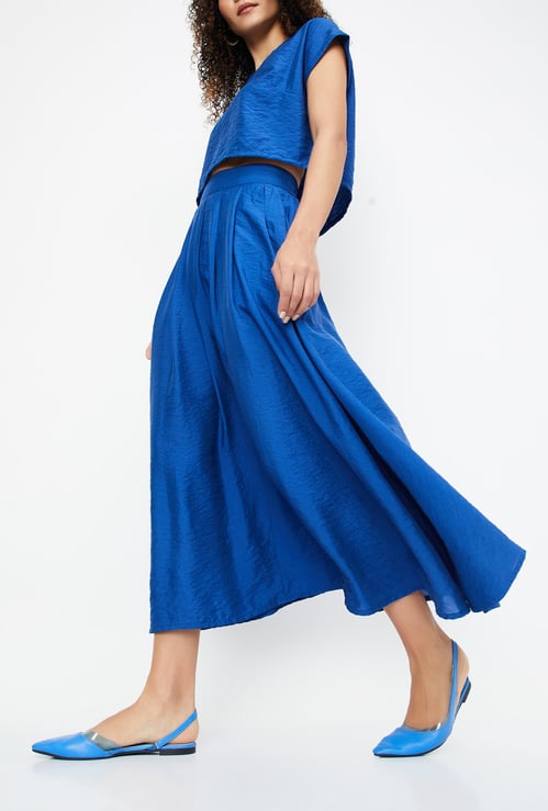 Kalki x Max Women Solid Pleated Skirt