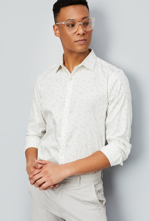 Men Printed Slim Fit Formal Shirt