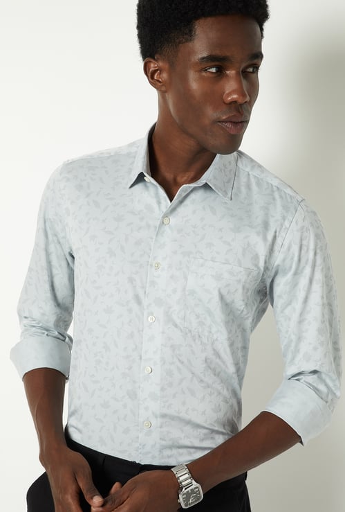 Men Printed Slim Fit Formal Shirt