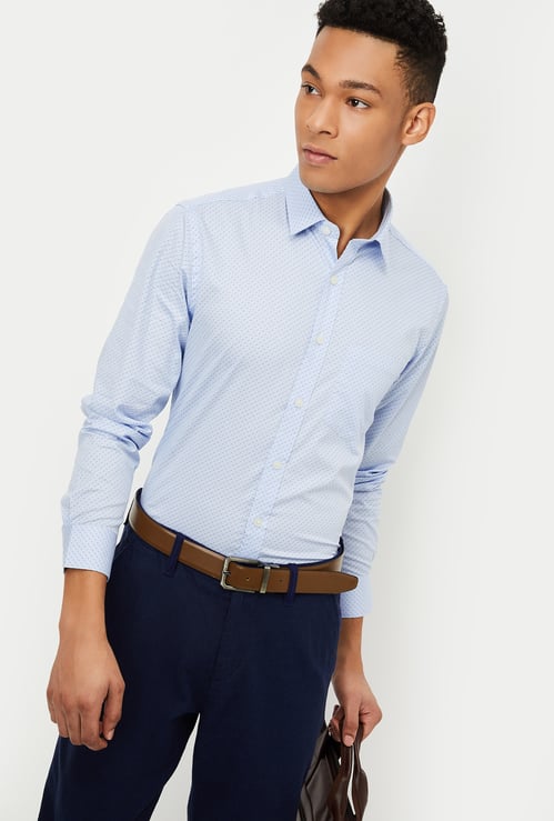 Men Textured Regular Fit Formal Shirt