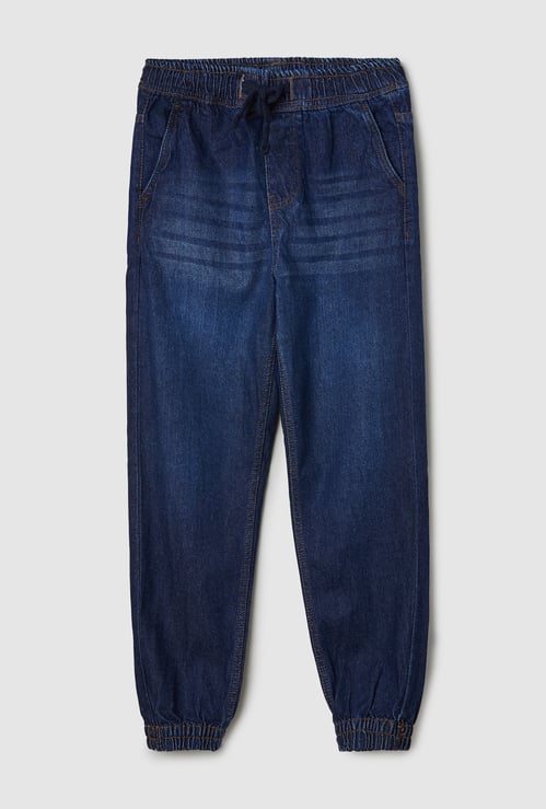 Boys Whiskered Denim Joggers