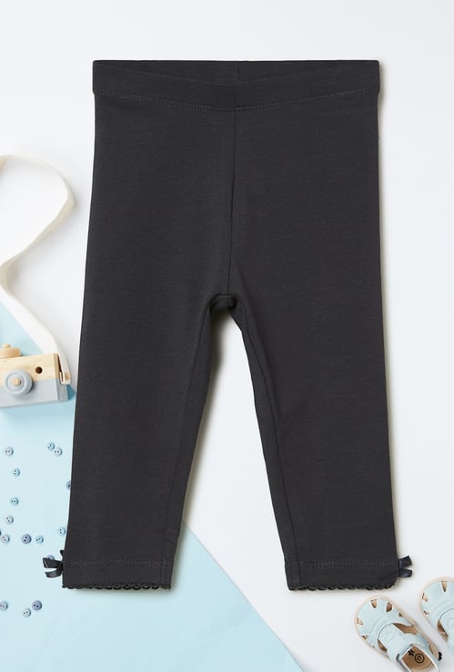 Girls Bow Detail Leggings