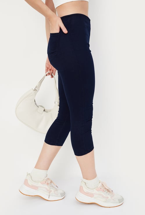 Women Solid Capri