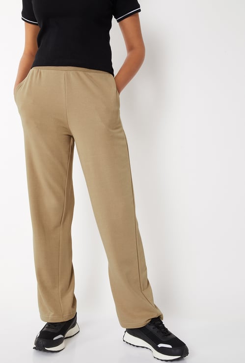 Women Solid Athleisure Track Pants
