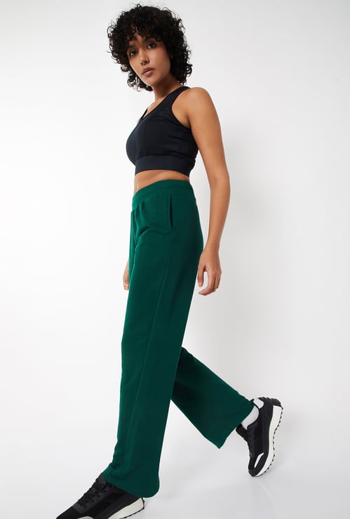 Women Solid Athleisure Track Pants